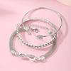 3 stuks/Set Vintage Kristal Strass Hart Armbanden voor Vrouwen Mode Geometrisch Verstelbaar Oneindigheid Manchet Armband Sieraden Cadeaus