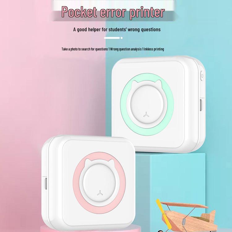 Pocket-Sized Bluetooth Thermal Printer for Students: Portable Mini Photo, Text, and Label Printing