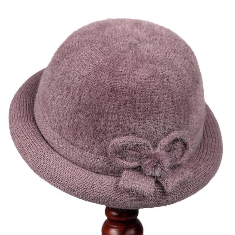 Hat Women's Autumn and Winter Fleece Thickened Thermal Basin Hat Cotton Top Hat