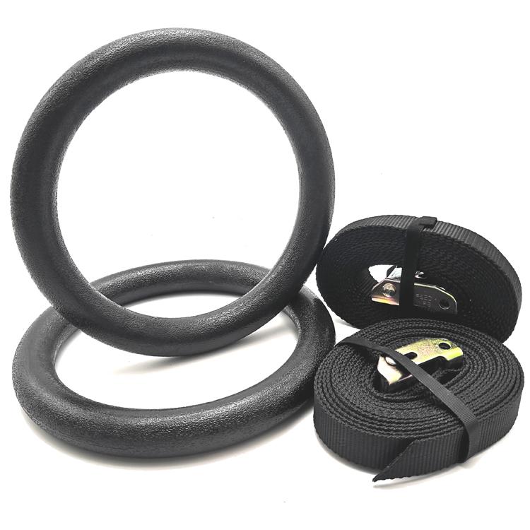 ABS Gymnastic Rings with Adjustable Straps чёрный