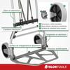 Diable pliant - athlon tools - aluminium - charge lourde 150 kg - roues grandes - poignée télescopique 115 cm