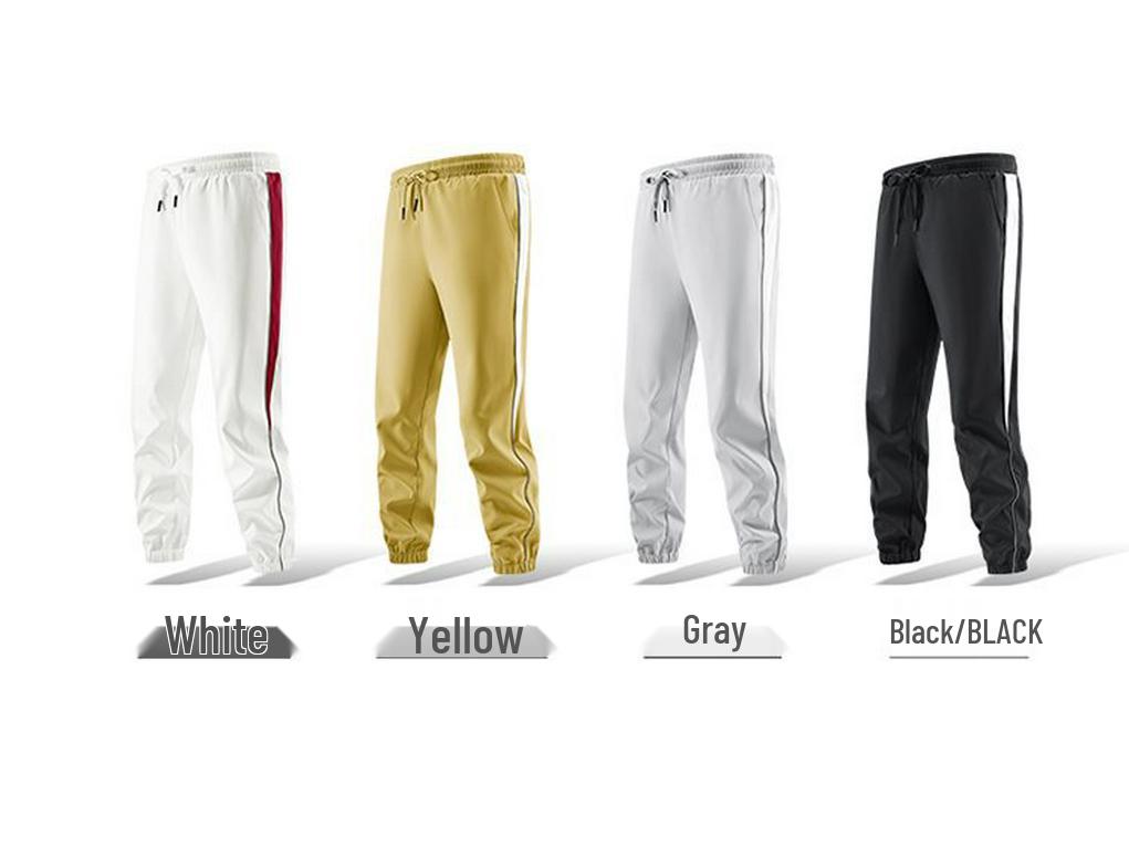 Men's Spring/Autumn Loose-Fit Sports Suit: Stand-Up Collar Jacket & Long Pants Two-Piece Set