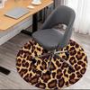 Wildly Stylish: Leopard Print Round StickerRound Non-Slip chair mat chair carpet for office Rugs for Office Decor Gift For Valentine's Day Mother's Da