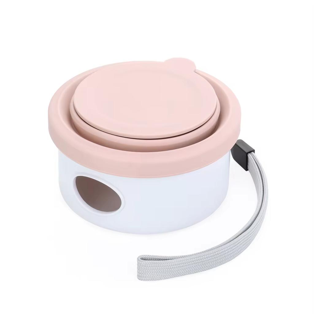 3-in-1 Portable Dog Water Bottle - Pet Travel Drink Dispenser with Food Feeder & Poop Bag Holder , for Walking, Hiking, Travel