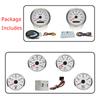 ELING 6 Gauge Set 85mm 200km/h 160MPH GPS Speedometer Tachometer 52mm 0-120℃ Water Temp Oil Pressure Fuel Level Voltmeter 12V