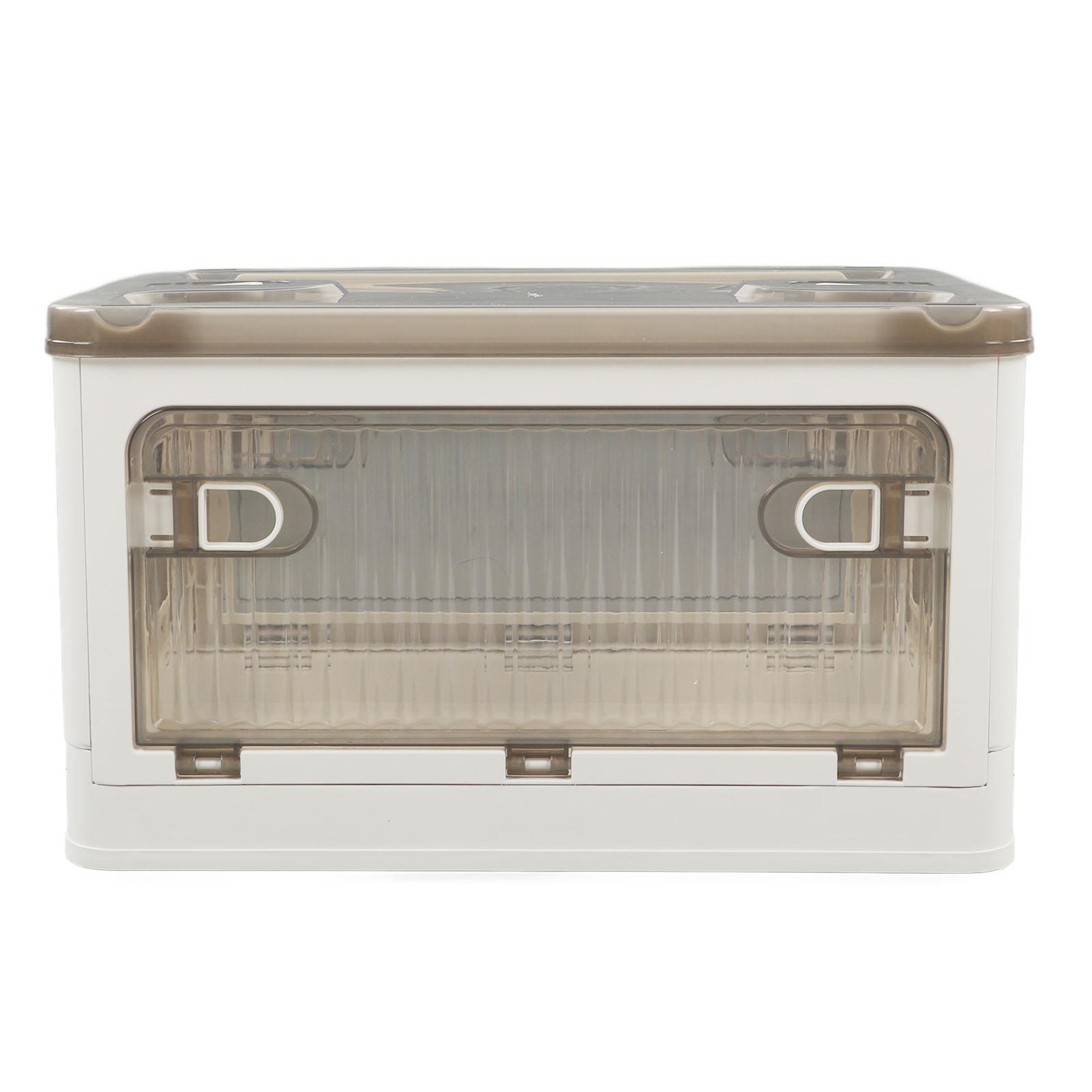 Складной ящик для хранения со съемными колесами небольшие штабелируемые контейнеры для хранения для гостиной и спальни белый 2325₽