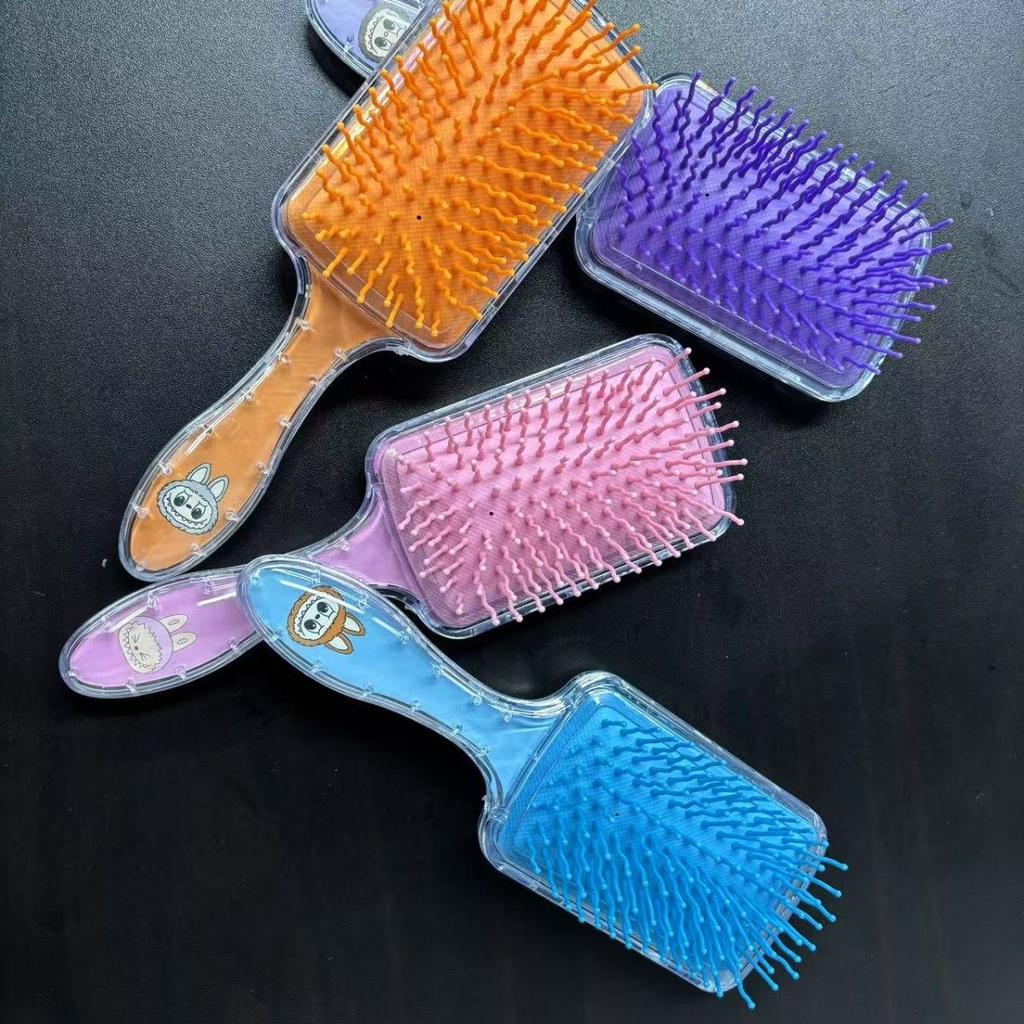 Air Cushion Cartoon Cute Girl, Flowing Sand Roll Shiny Hair Comb, Massage Air Bag Comb