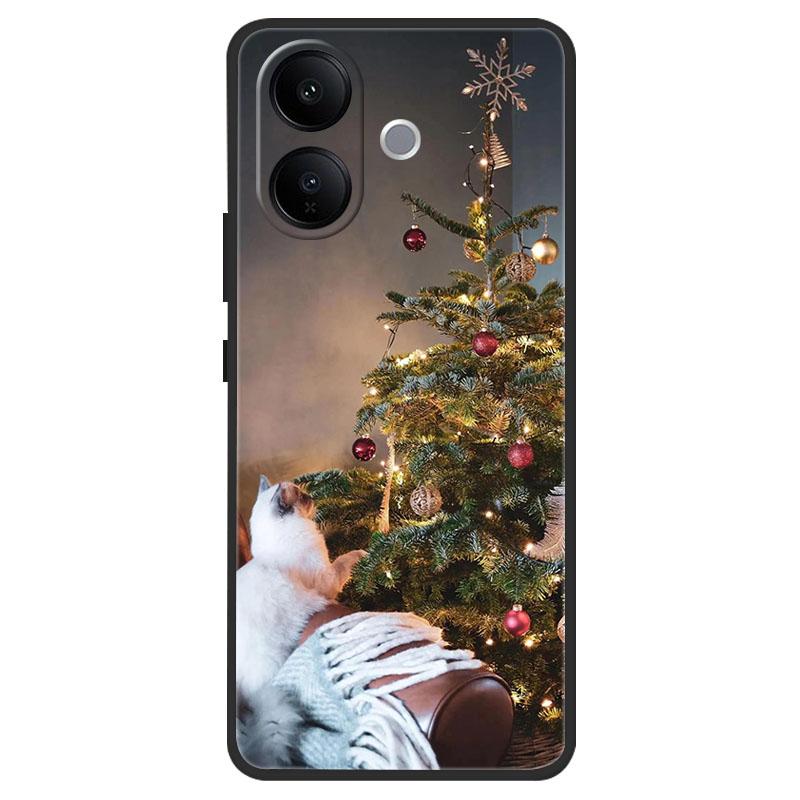 Weihnachtlich bemaltes Cover für VIVO V60 Lite 5G 4G Hülle Silikon Weiches TPU Handyhülle für VIVO V60Lite V 60 Lite Kameraschutz