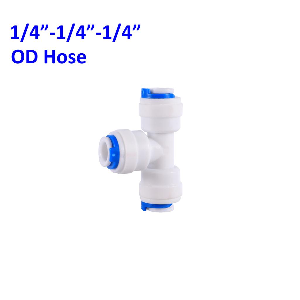 Reverse Osmosis Quick Coupling 1/4 3/8 Hose Connection Tee Y Connector 2 Way Equal Elbow Straight RO Water Plastic Pipe Fitting