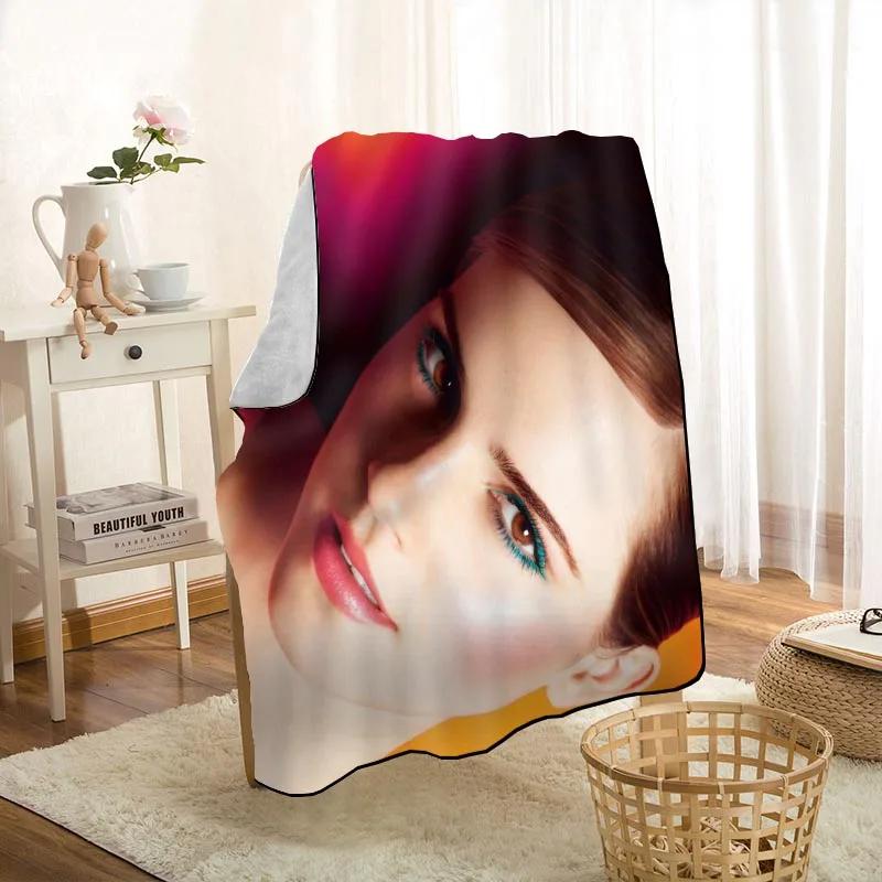 New Arrival Emma Watson Blankets Printing Soft Blanket Throw On Home/Sofa/Bedding Portable Adult Travel Cover Blanket