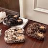 Leopard Print Thick Bottom Heightening Fluffy Slippers Women's Wear 2025 New Autumn and Winter Fashion Home Fluffy Cotton Slippers