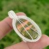 925 Silver Heart Chakra Natural Unakite Engagement Sister Wire Wrapped Pendant