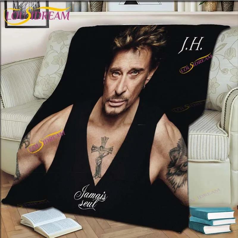 Johnny Hallyday Warm Plush Flannel Blanket Throw Blanket for Living Room Bedroom Bed Sofa Picnic