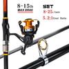 2.7m Orange Telescopic Sea Fishing Lure Rod Set