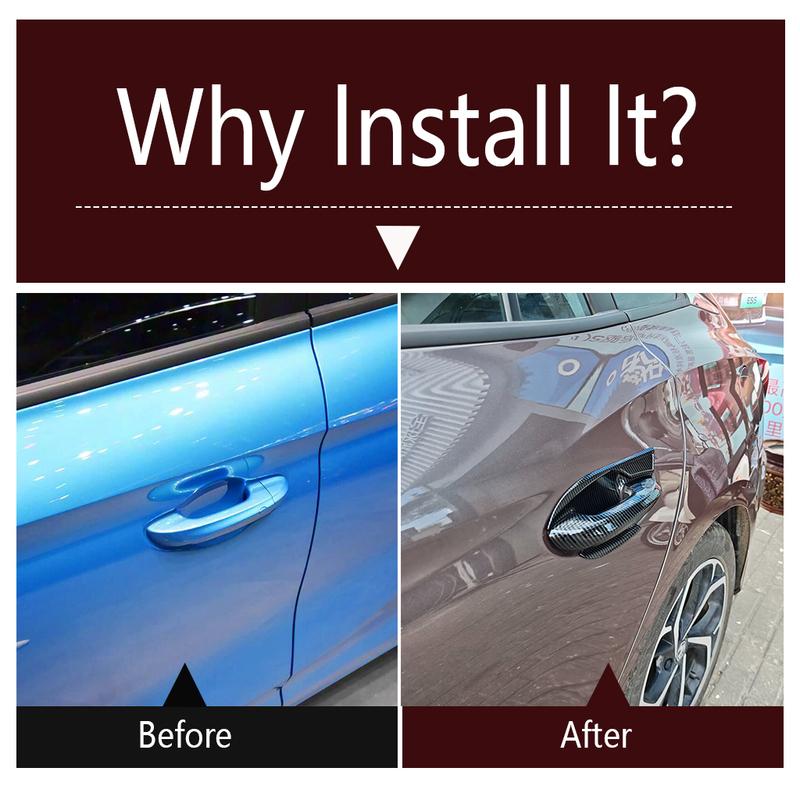 Car Outer Door Handle Bowl Decoration Protection Cover Trim ABS Carbon Fiber Accessories Exterior For MG3 MG 3  2024 2025