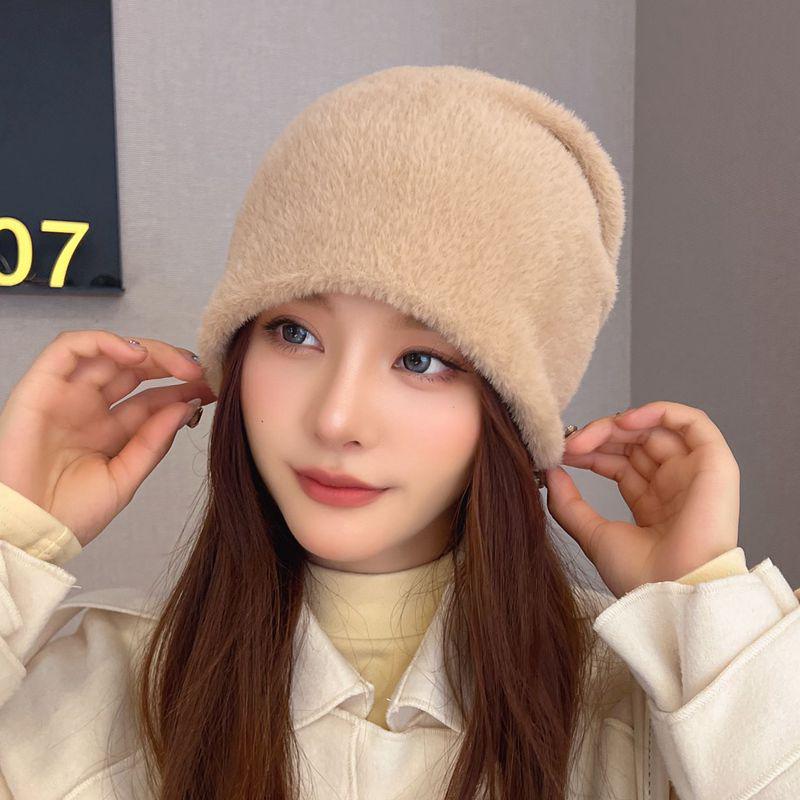 Bonnet Tricoté Coupe-Vent pour Femmes - Moelleux, Chaud, Coupe Grande Tête, Parfait pour l'Extérieur en Automne & Hiver