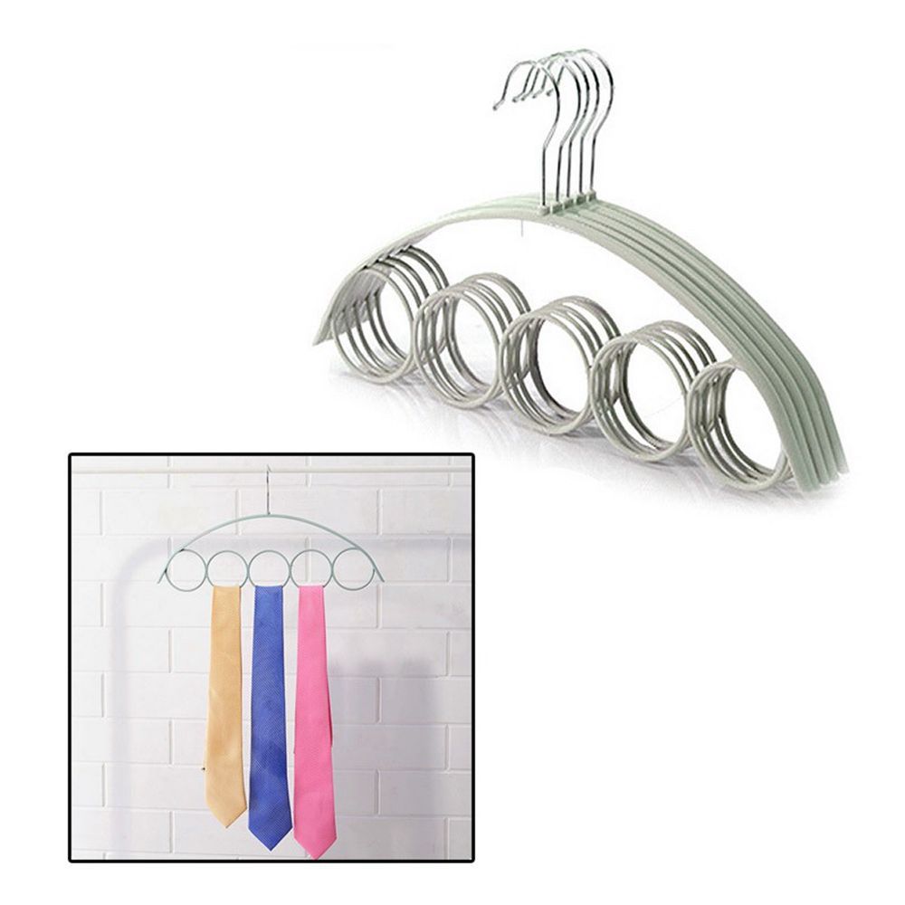 Rack Belt Rack Hanger Shawl Ties Hanger Organizer Holder Hook Ring Rope Slots Holder Storage Hanger