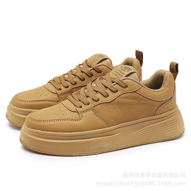 Comfortable soft-soled thick-soled Forrest Gump casual board shoes can be worn in all seasons, lace-up classic little white board shoes