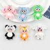 Cartoon Doll DIY Resin Accessories: Keychain, Hair Clip, Phone Case & Suitcase Stickers for Three-Year-Olds