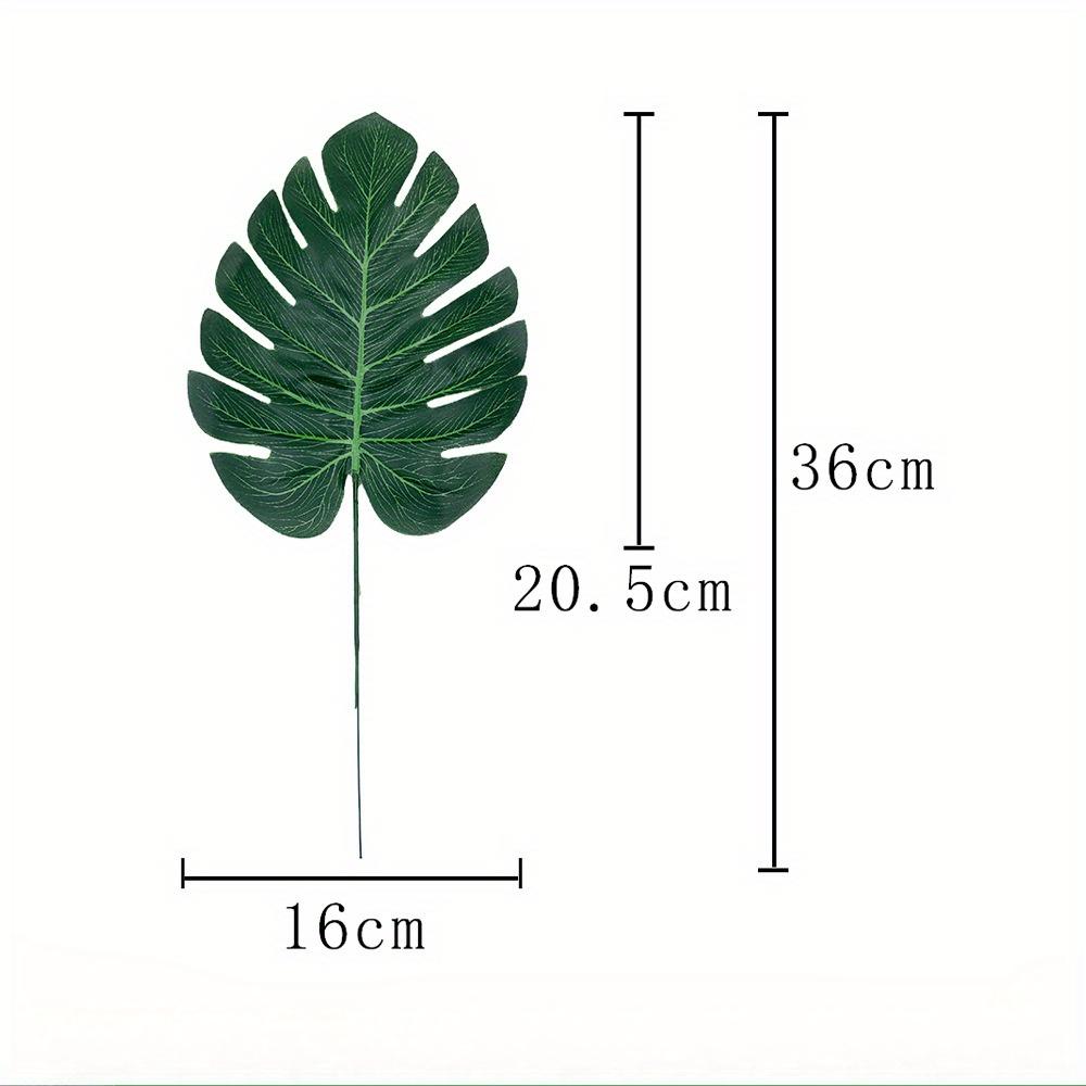 Tropical Palm Leaves, Artificial Hawaiian Luau Safari Jungle Decor, Plastic Faux Plants for Fall Season, Tabletop Decoration