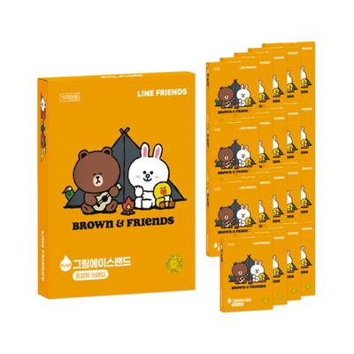 Line Friends Grim Ace Kids Band 16 Sheets, 20 Pieces