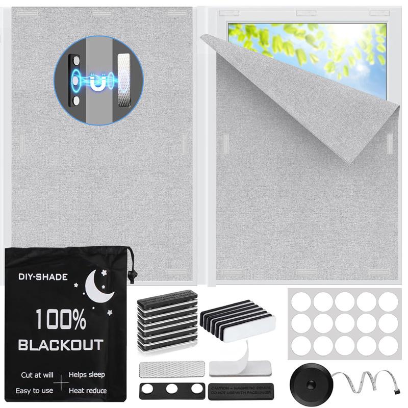Copertura Oscurante 100% Tende Oscuranti Blocco Luce Più Oscuro Pellicola Privacy Anti Sguardo Casa Casa Vetro Colorato Tessuto Tenda Portatile Camera da Letto