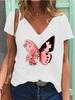 Summer Butterfly 3D Print T-shirt Women Streetwear Casual T Shirts Y2k Tops Woman Harajuku V-Neck Tees Oversized Clothing