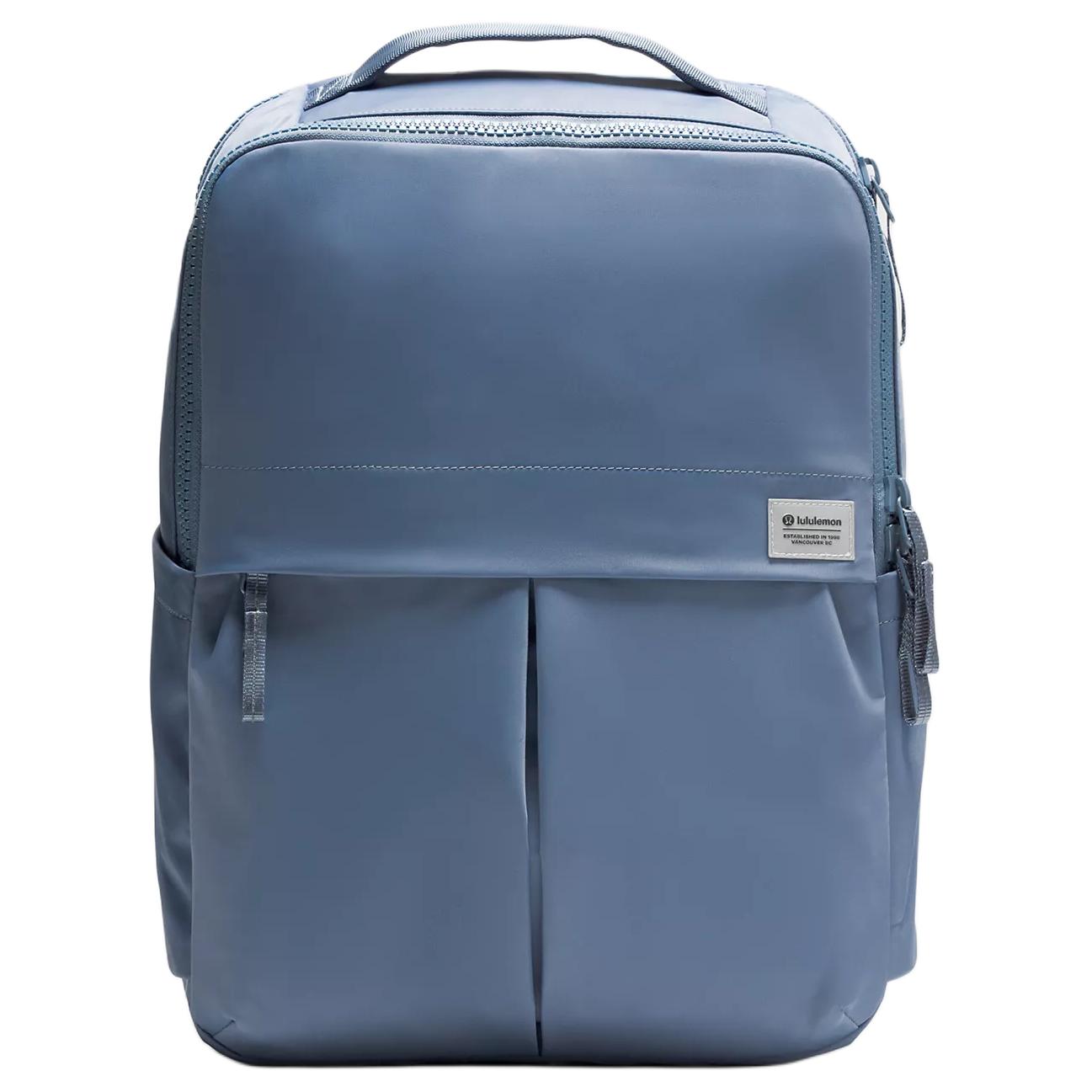 Lululemon Everyday 21L Side Pocket Design Adjustable Shoulder Straps Nylon Backpack Unisex Backpack Washed-Blue LU9CTTS-069122 Washed Blue