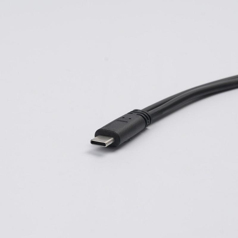 Type-C Male To Double Type-C Female Splitter Cable 15W Fast Charging Adapter Cord for Phone Tablet Universal OTG Cable
