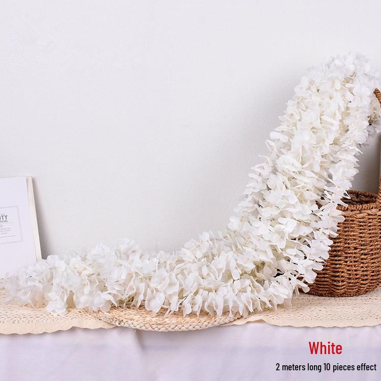 Orchid Hydrangea Silk Wedding Garland for Ceiling Decor