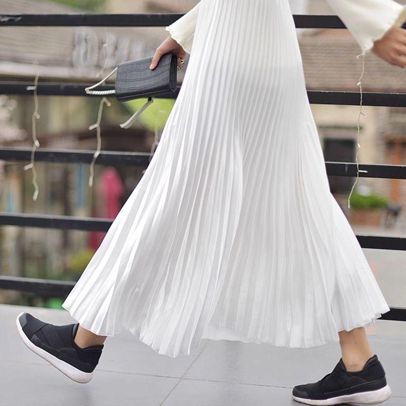 Large Size Pear-shaped Body Can Be Worn High-waisted Pleated Skirt for Women In Summer New Versatile Slim Mid-length Skirt