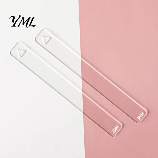 Polymer Clay Depth Guide 1 Pair Acrylic Guide, 2/3/4/5/6mm Pottery Rolling Pin Precision Guides Transparent Thickness Ruler for DIY Tools