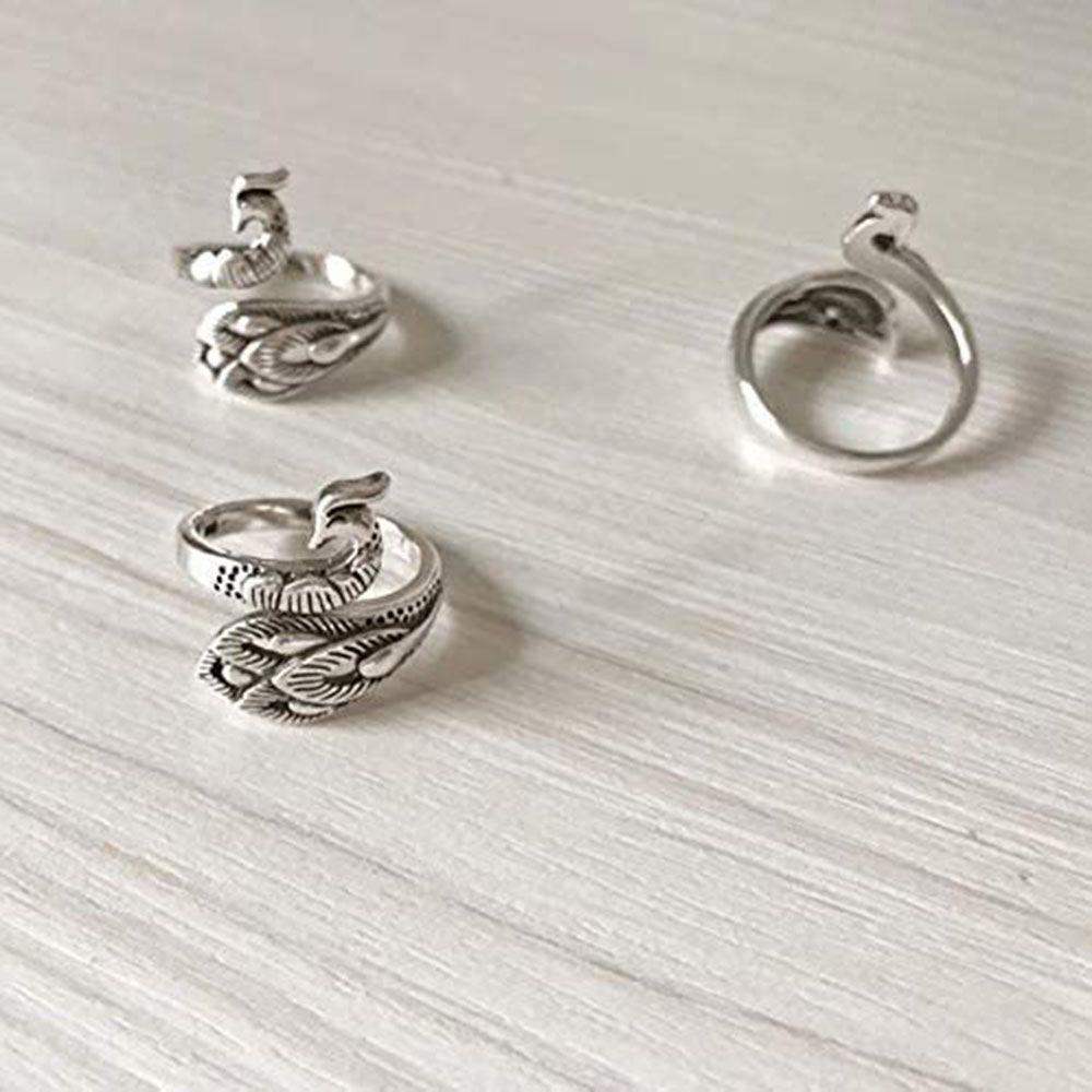 Accessories Ring Sewing Accessories Knitting Loop Crochet Ring Peacock Fish Phoenix Thimble Ring