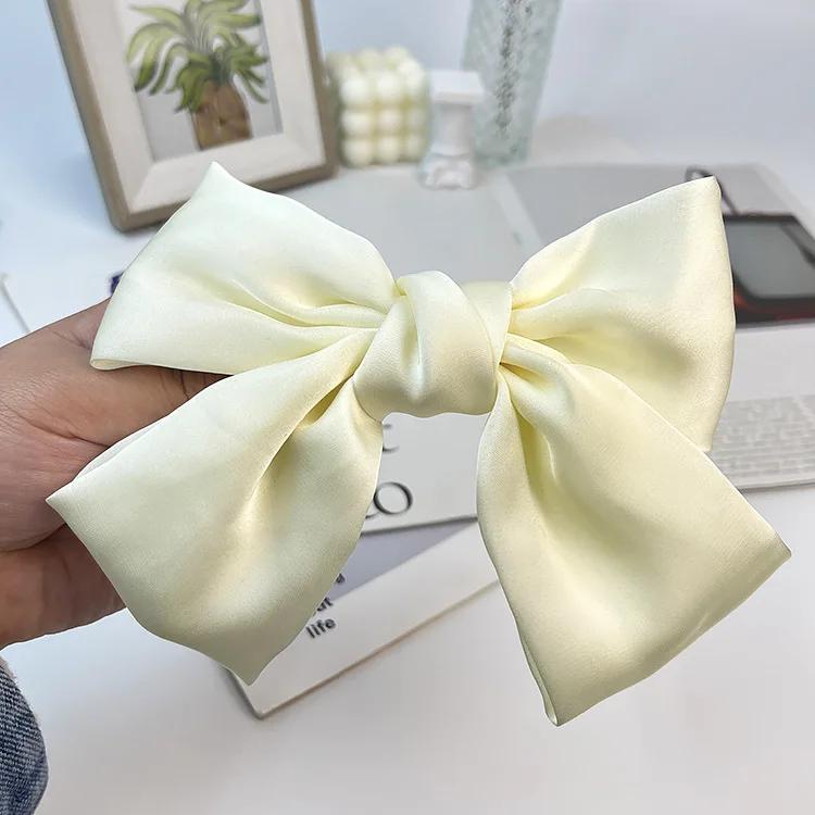 Big Hair Bow Ties Hair Clips Satin Two Layer Butterfly Bow For Women Bowknot Hairpins Trendy Girls Hair Accessories Barrettes