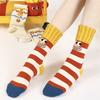 Socks Girls Are Cute And Funny, Cartoon Fries, Socks, Striped Socks, Pure Cotton Socks, Piles Of Socks