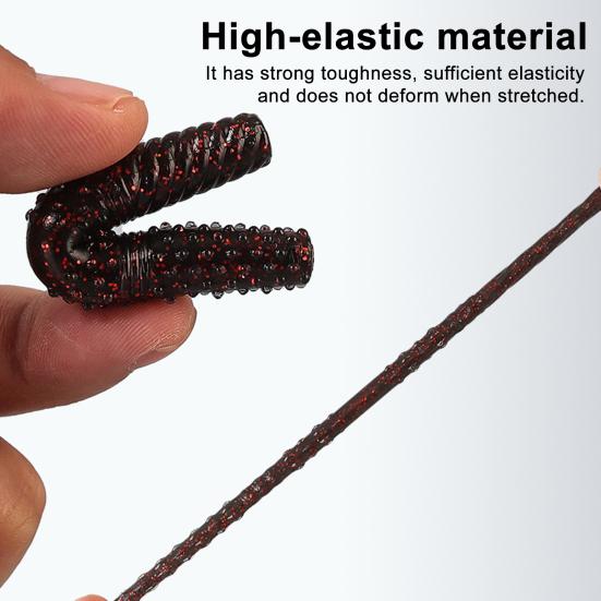 8Pcs Floating Worms Bass Fishing Lures Realistic Looking Bright Colors Reusable Outdoor Fishing Baits Soft Lures