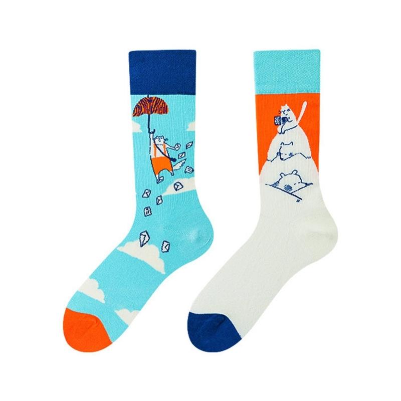 Novelties Funny Sock Cotton Boot Socks Fashion Ankle Socks Winter Warm Crew Socks Dress Socks for Women Girls Gifts