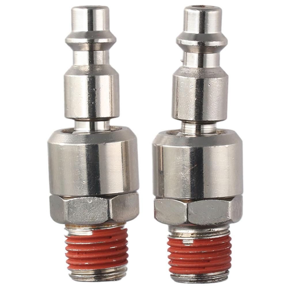 2PCS Male Thread Air Hose Fittings Flexible Swivel Air Plug Swivel Coupler and Plug  Pneumatic Tools