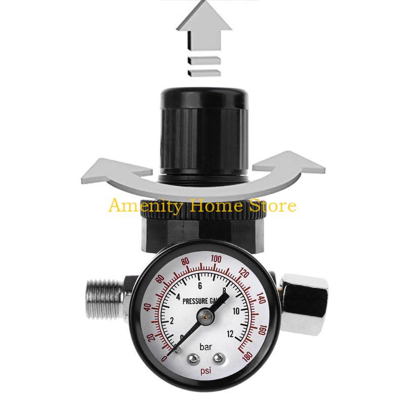 F26C Air Pressure Regulator with Gauge Control Adjusting for Valve for Air