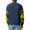 Men's Camouflage Stylish V-Neck Ribbed Textured Long-Sleeve T-Shirt
