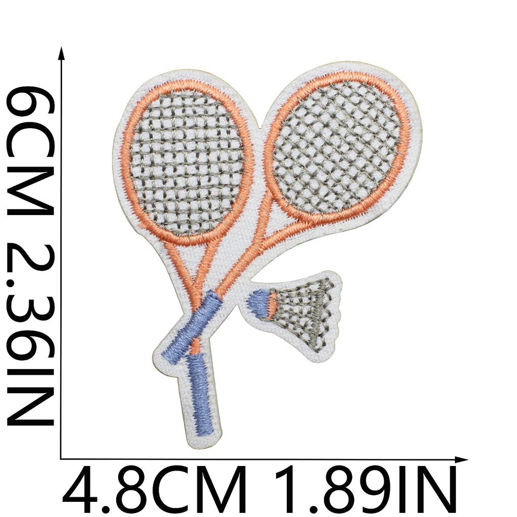 Badminton Racket Embroidery Cloth Sticker Clothes Decoration Volleyball Patch Sticker Sports Children'S Clothes Embellishment Football Embroidery Stam