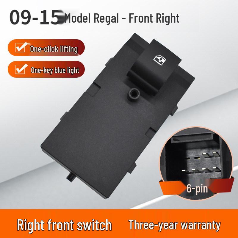 Compatible with Buick Regal Window Lifter Switch (Models 09, 14, 15) One-Touch Car Window Button Assembly No Door Disassembly