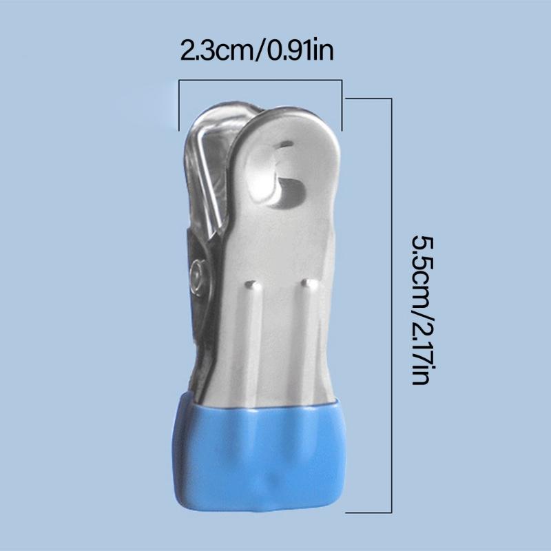 Pack Of 10 Beach Towel Clips Stainless Steel Clothes Fasteners Holders Sandproof Camping Clothespins for Outdoor Use