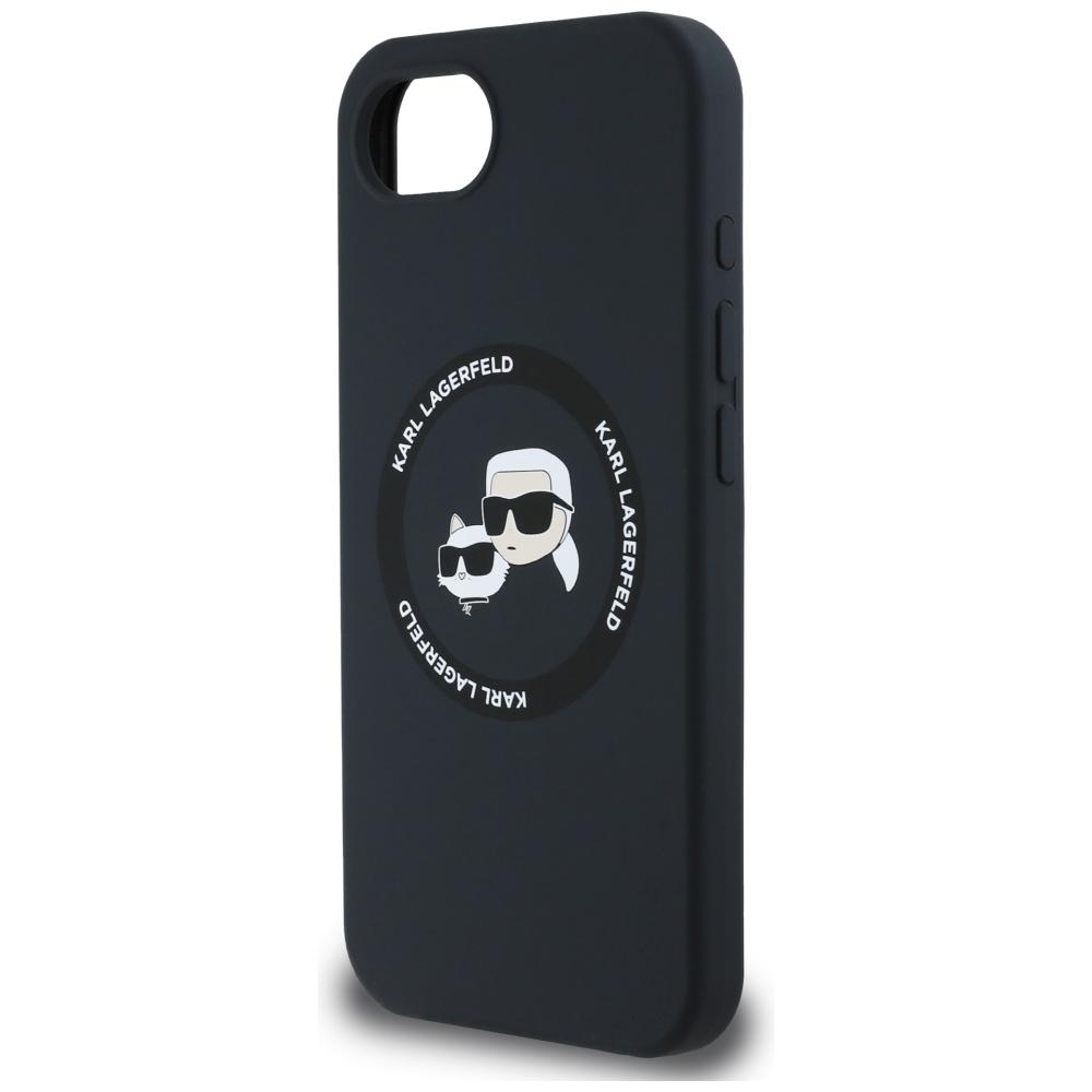 Etui Karl Lagerfeld Silicone             Karl&Choupette Heads Magsafe Do Iphone 16E Czarny