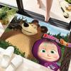 Russian animation Masha and the Bear Fairy Tale Cartoon Carpet Soft Home Living Room Bedroom Door Mat Outdoor Picnic Ground Mat rug T6