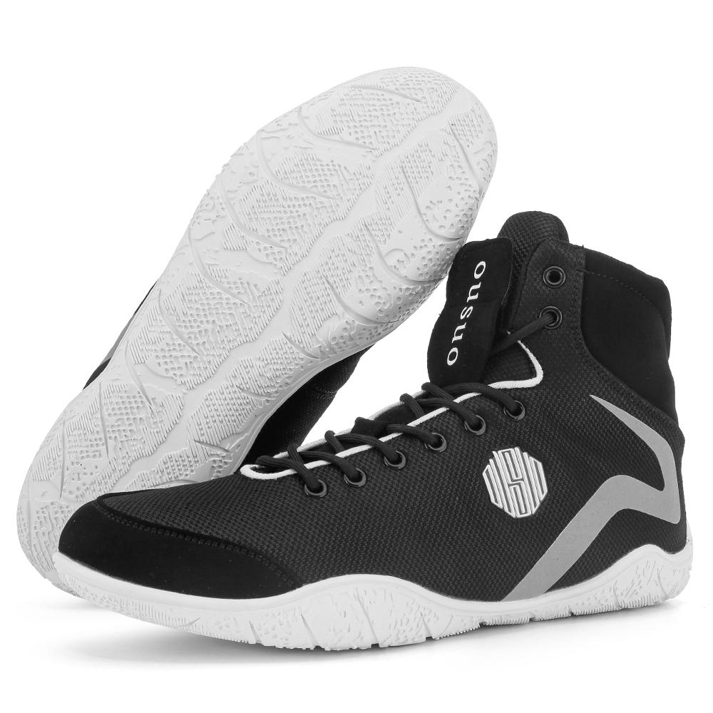 Boxing Wrestling Shoes For Men's Sports Training Featuring Large Size In Stylish Black White Gym And Male Professional Sneakers