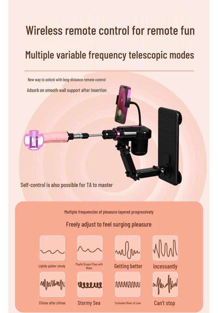 Compact Automatic Telescopic Pile Driver for All Genders - Realistic Three-Hole Phallus SM Device