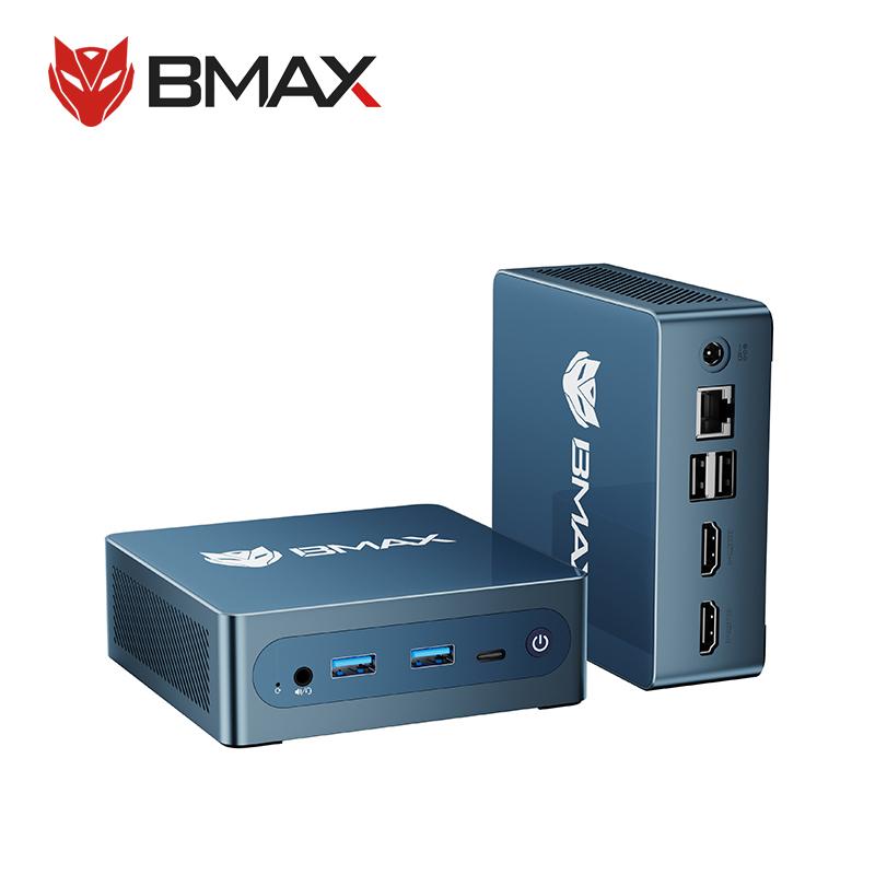 BMAX B4 Ultra Mini PC Windows 11 PC Intel N150 16GB 512GB SSD 2*HDMI 1*Type-C Supports 4K@60Hz 1000MHz Intel Graphics Bluetooth