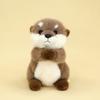 Soft Plushie Otter Rabbit Fur Stuffed Toy With Pp Cotton Filling For Room Kids