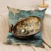 The Retro Age Of Navigation Cushion Cover Silky Short Plush Invisible Zipper Dustproof Sofa Pillow Case For Home Decor